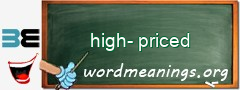 WordMeaning blackboard for high-priced